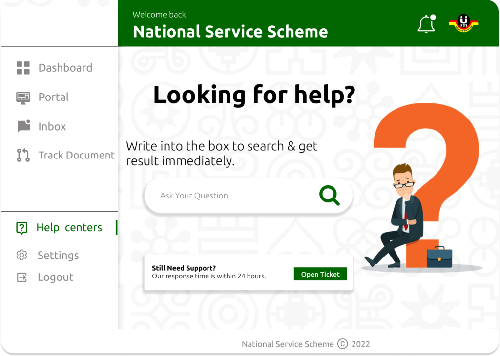 National Service Scheme (NSS) Ghana – Internal Staff & Document Management Portal screenshot 2